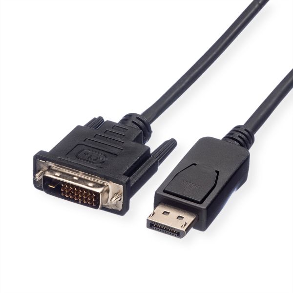 Value 11.99.5608 DisplayPort Kabel DP Stecker/DVI (24+1) Stecker LSOH schwarz 1,5 Meter