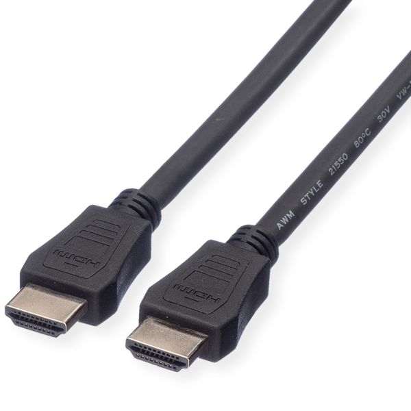 Value 11.99.5731 HDMI High Speed Kabel mit Ethernet LSOH schwarz 1 Meter