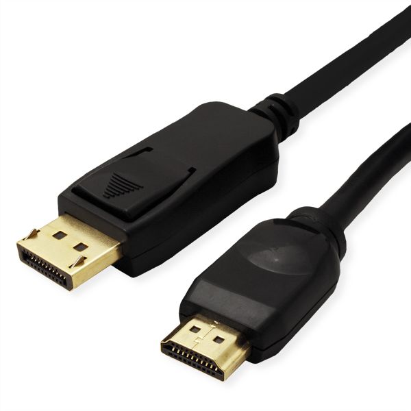 Value 11.99.5785 DisplayPort Kabel DP/UHDTV Stecker/Stecker schwarz 1 Meter