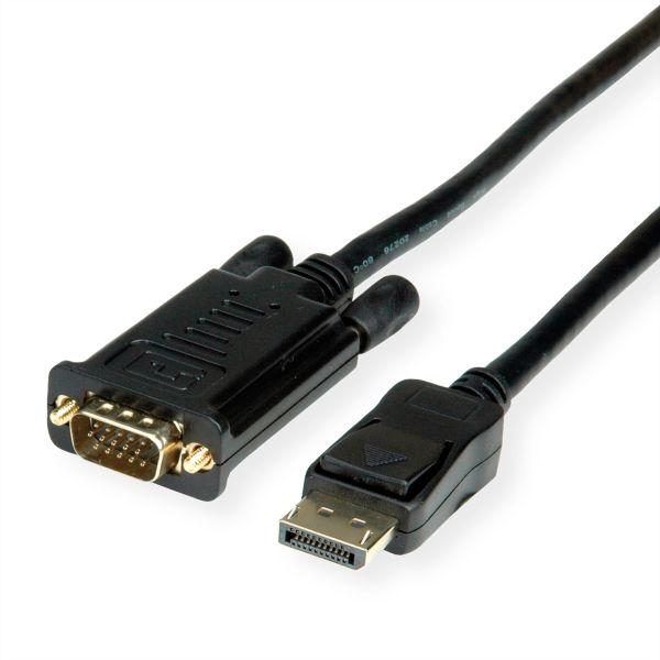 Value 11.99.5801 Kabel DisplayPort-VGA DP Stecker/VGA Stecker schwarz 1,5 Meter