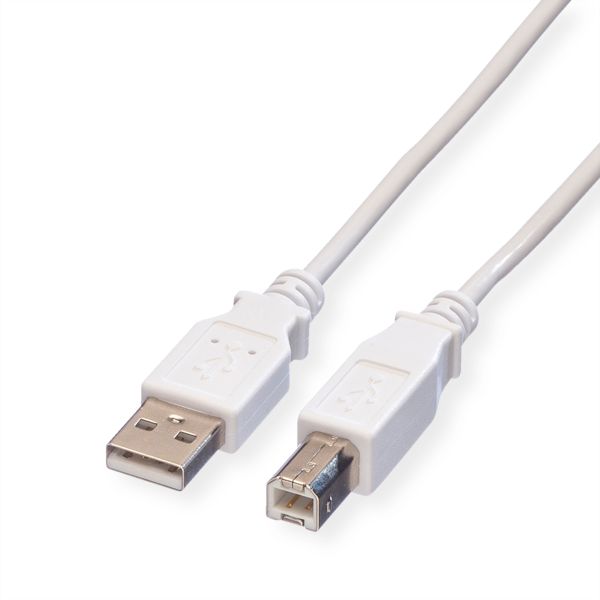 Value 11.99.8841 USB 2.0 Kabel Typ A-B weiß 4,5 Meter