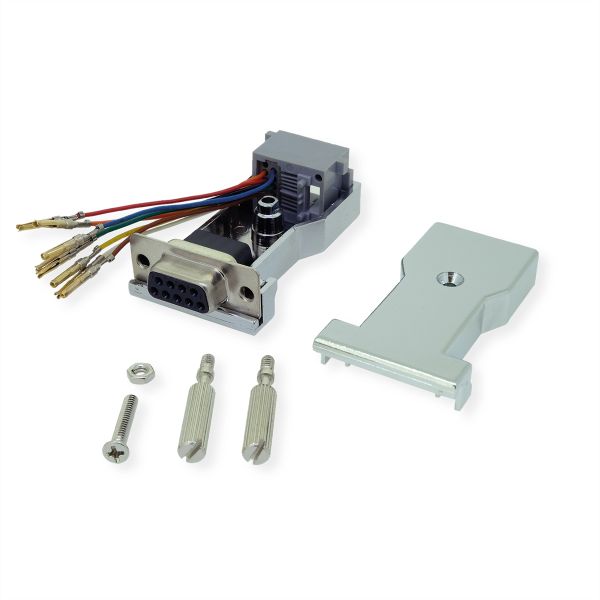 roline 12.03.7529 DB9 Buchse-RJ45 Buchse 8P/8C 8Ltg. silberfarben