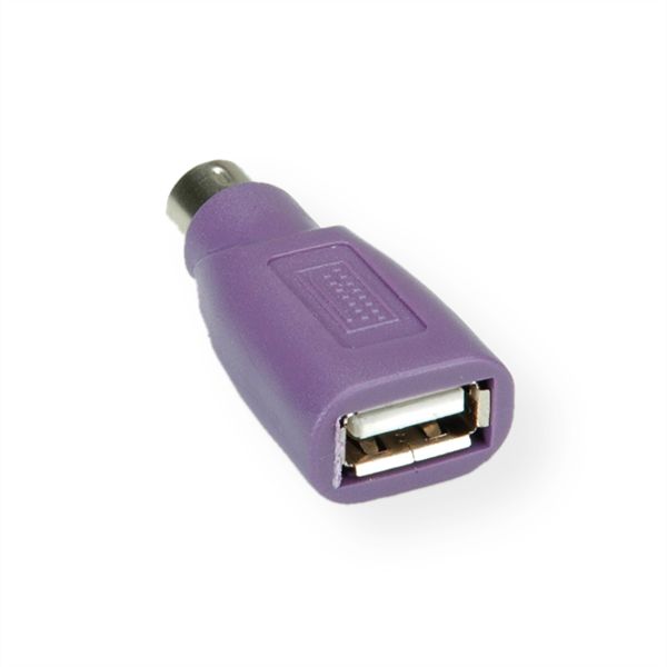 Value 12.99.1073 PS/2/USB Tastatur-Adapter violett