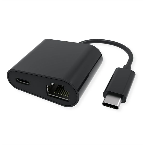 Value 12.99.1118 USB 3.2 Gen 2 Typ C zu Gigabit Ethernet Konverter + 1x PD Port 100W