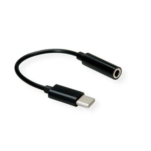 Value 12.99.3214 Adapter USB Typ C/3,5mm Audio Stecker/Buchse 0,13 Meter