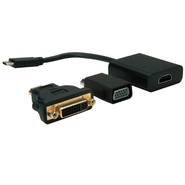 Value 12.99.3229 Display Adapter USB Typ C/VGA + HDMI + DVI