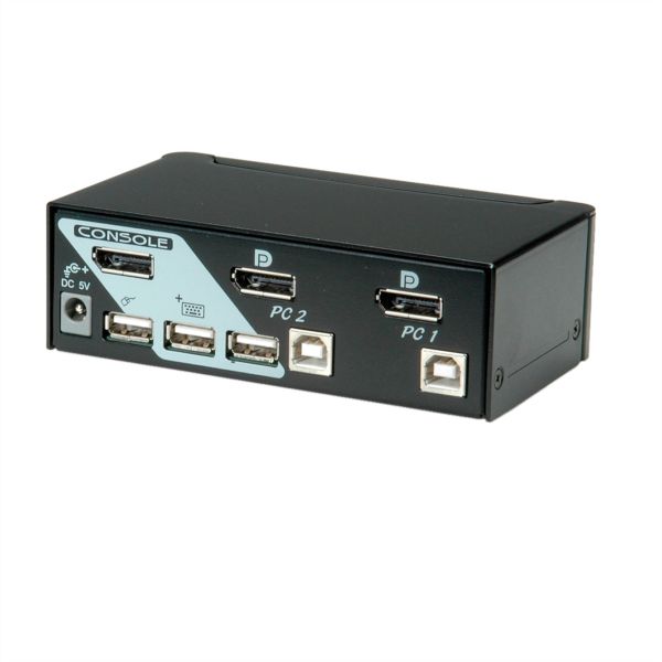 roline 14.01.3327 DisplayPort USB 2.0 KVM Switch 1 User/2 PC