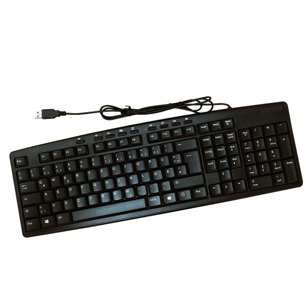 roline 18.02.3226 Multimedia Tastatur USB schwarz