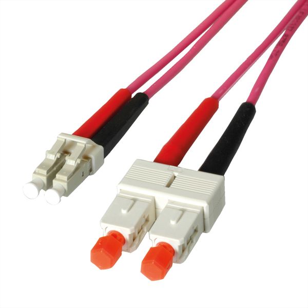 LEONI 21.08.2270 LEONI LWL-Kabel duplex 50/125µm OM4 Suhner LC/SC 20 Meter