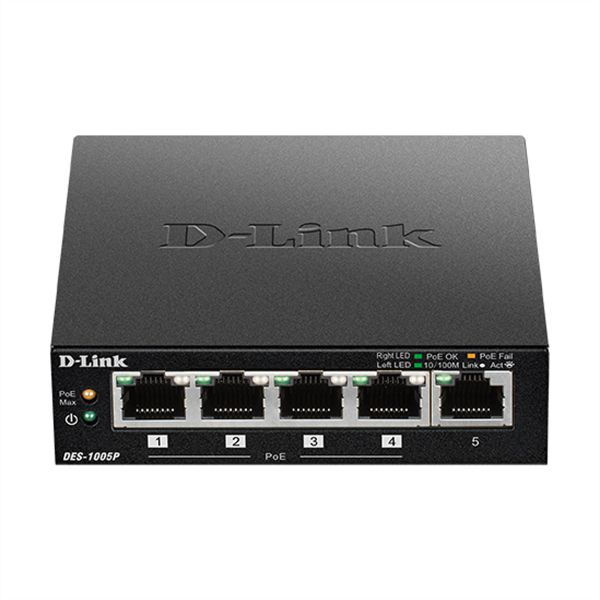 D-Link DES-1005P/E DES-1005P 5-Port PoE Fast Ethernet Desktop Switch