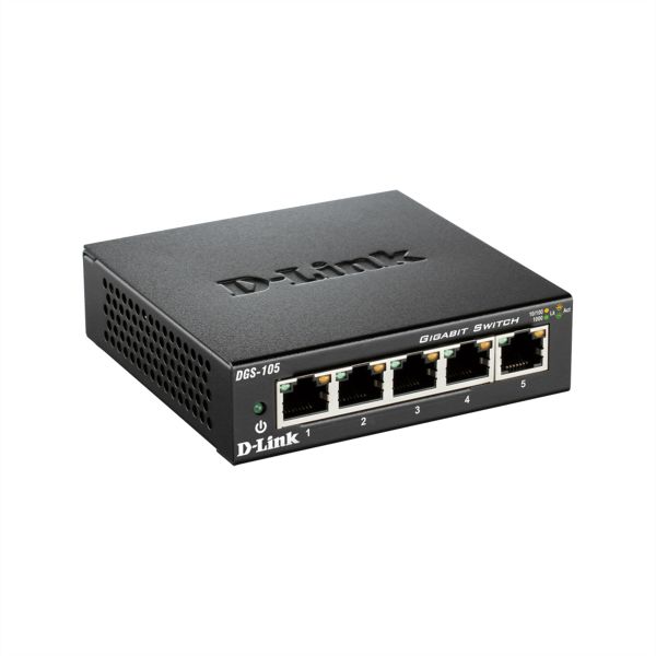 D-Link DGS-105/E DGS-105 5-Port Gigabit Ethernet Desktop Switch