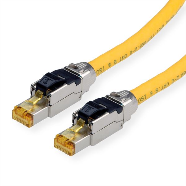 roline 21.15.1852 S/FTP-(PiMF-) Patchkabel Kat.8 (Class I) LSOH Massivdraht gelb 2 Meter