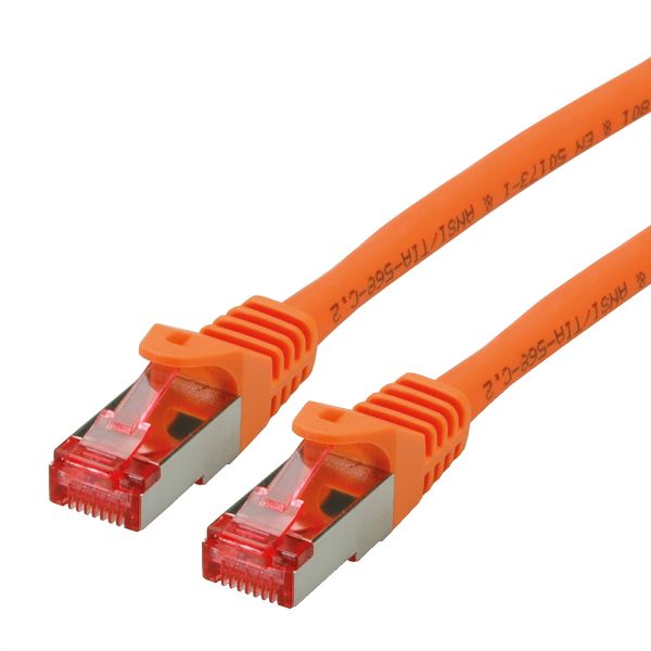 roline 21.15.2670 Patchkabel Kat.6 S/FTP (PiMF) Component Level LSOH orange 0,5 Meter