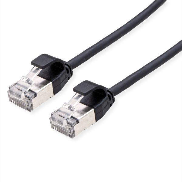 roline 21.15.3350 U/FTP DataCenter Patchkabel Kat.6A (Class EA) LSOH slim schwarz 0,15
