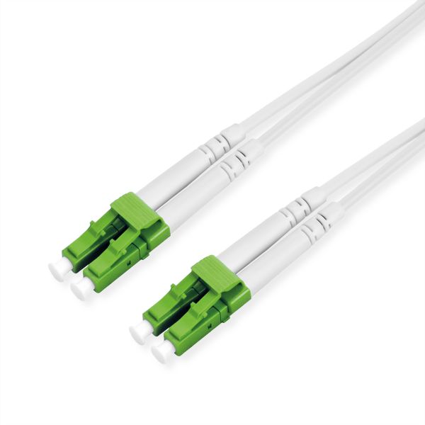 roline 21.15.8633 LWL-Kabel Duplex 9/125µm OS2 LC/LC stahlarmiert LSOH weiß 5 Meter