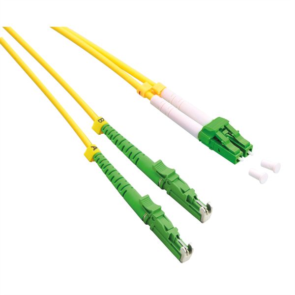 roline 21.15.9487 LWL-Kabel duplex 9/125µm OS2 LSH/LC APC Schliff LSOH gelb 10 Meter