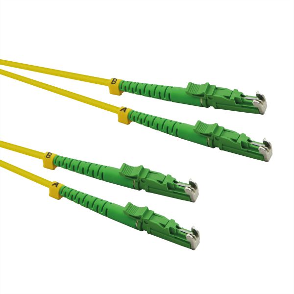 roline 21.15.9503 LWL-Kabel duplex 9/125µm OS2 LSH/LSH APC Schliff LSOH gelb 3 Meter