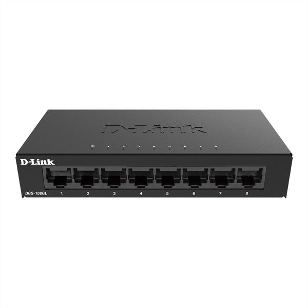 D-Link DGS-108GL/E 8-Port Gigabit Switch Light Layer2 ohne IGMP