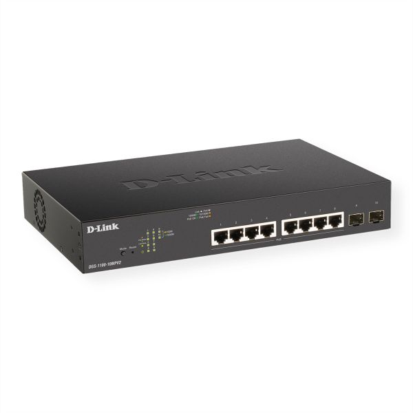 D-Link DGS-1100-10MPV2/E DGS-1100-10MPV2 10-Port PoE+ Gigabit Smart Switch 130W