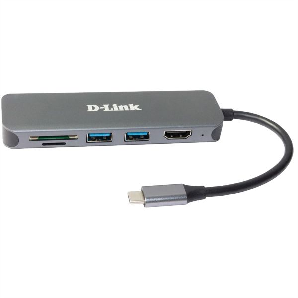 D-Link DUB-2327 6-in-1 USB-C Hub mit HDMI/Card Reader/Power Delivery