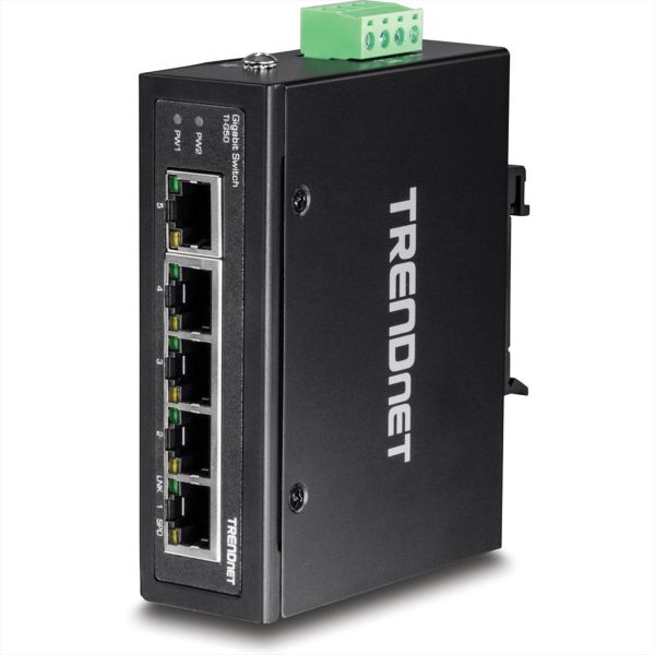 TRENDnet TI-G50 TRENDnet 5-Port Gehärteter Industrieller Gigabit DIN-Rail Switch