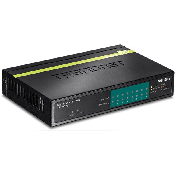 TRENDnet TPE-TG80g TRENDnet 8-Port PoE Switch GREENnet Gigabit