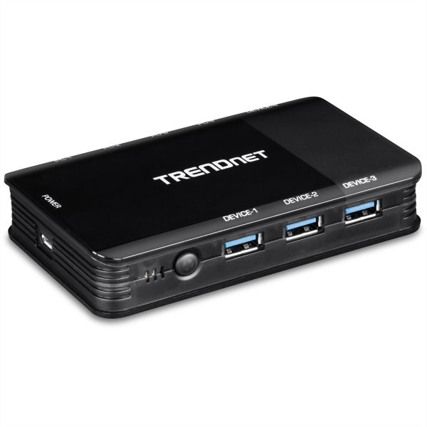 TRENDnet TK-U404 TRENDnet 4-Port Sharing Switch 4 PC/1 User USB 3.1