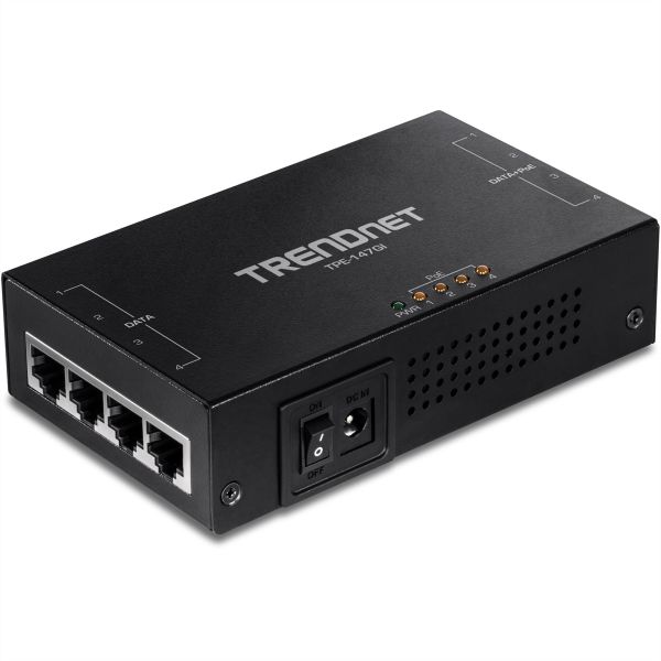 TRENDnet TPE-147GI TRENDnet 65W PoE+ Injektor 4-Port Gigabit