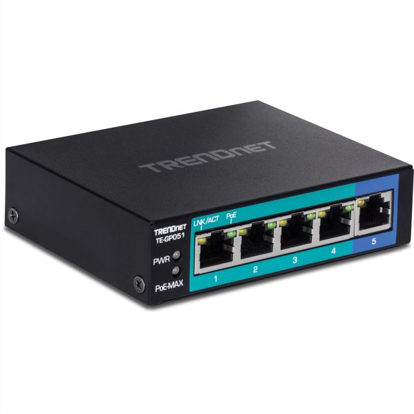 TRENDnet TE-GP051 TRENDnet 5-Port PoE+ Gigabit Switch