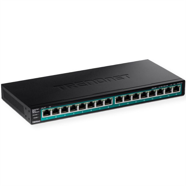 TRENDnet TPE-TG161H TRENDnet 16 Port PoE Switch Gigabit PoE+ Switch 120W