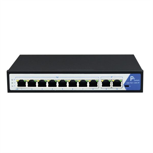 Value 21.99.1195 PoE+ Gigabit Ethernet Switch 8+2 Ports