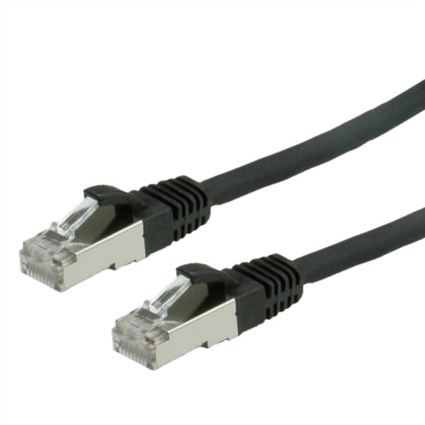 Value 21.99.1285 Patchkabel Kat.6 (Class E) S/FTP (PiMF) LSOH schwarz 10 Meter