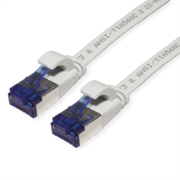 Value 21.99.2112 Patchkabel Kat.6A (Class EA) FTP extra-flach grau 2 Meter