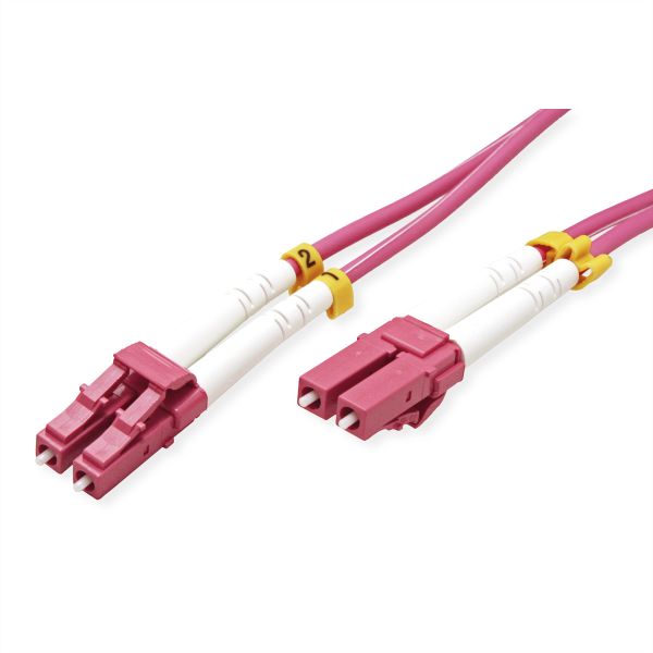 Value 21.99.8758 LWL-Kabel 50/125µm OM4 LC/LC violett 10 Meter