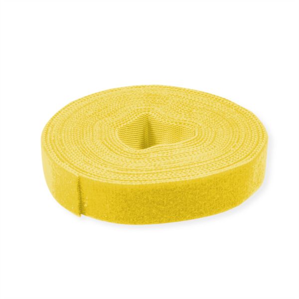 Value 25.99.5252 Klettband auf Rolle 10mm gelb 25 Meter