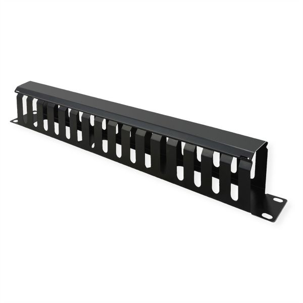 Value 26.99.0306 19 Zoll-Frontplatte 1 HE mit Rangierkanal 40 x 80 mm schwarz