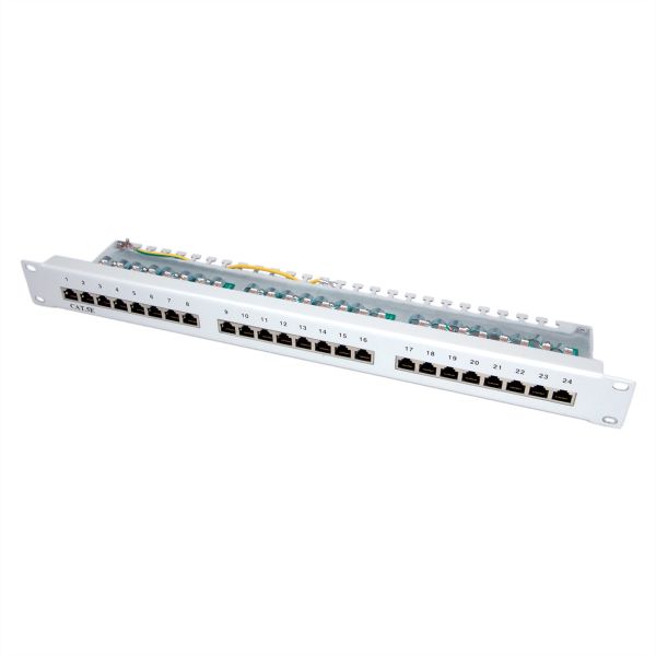 Value 26.99.0329 Kat.5e (Class D) 19 Zoll-Patchpanel 24P geschirmt grau