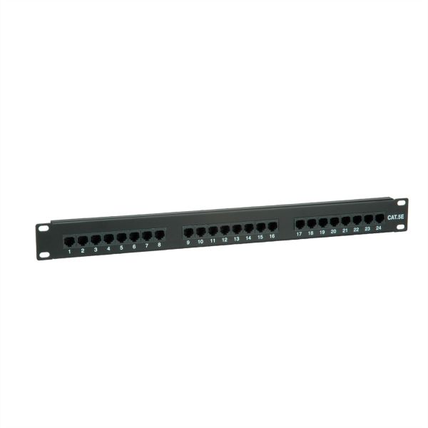 Value 26.99.0349 Kat.5e (Class D) 19 Zoll-Patchpanel 24P ungeschirmt schwarz
