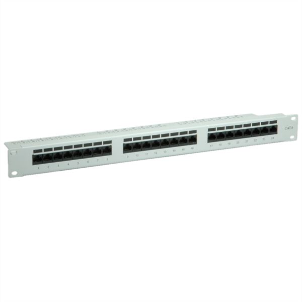 Value 26.99.0355 Kat.6 (Class E) 19 Zoll-Patchpanel 24P ungeschirmt grau