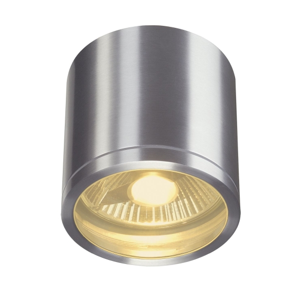SLV 1000332 ROX, QPAR11, Outdoor Deckenleuchte, alu gebürstet, max. 50 W,IP44