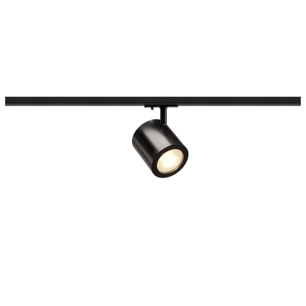 SLV 1000712 ENOLA C TRACK, Strahler für 1Phasen Hochvolt-Stromschiene, LED, 3000 K, schwarz, 55°, inkl. 1 Phasen-Adapter