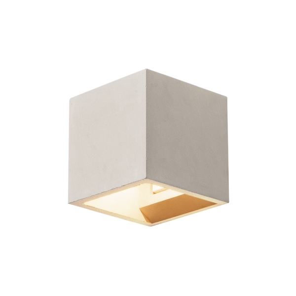 SLV 1000910 SOLID CUBE, Wandleuchte, QT14, grau, max. 25 W