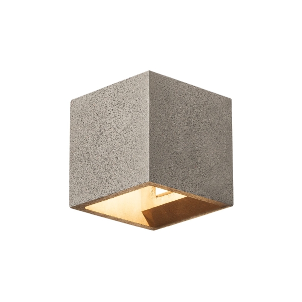 SLV 1000911 SOLID CUBE Wandleuchte QT14 schwarzer Sandstein max. 25W