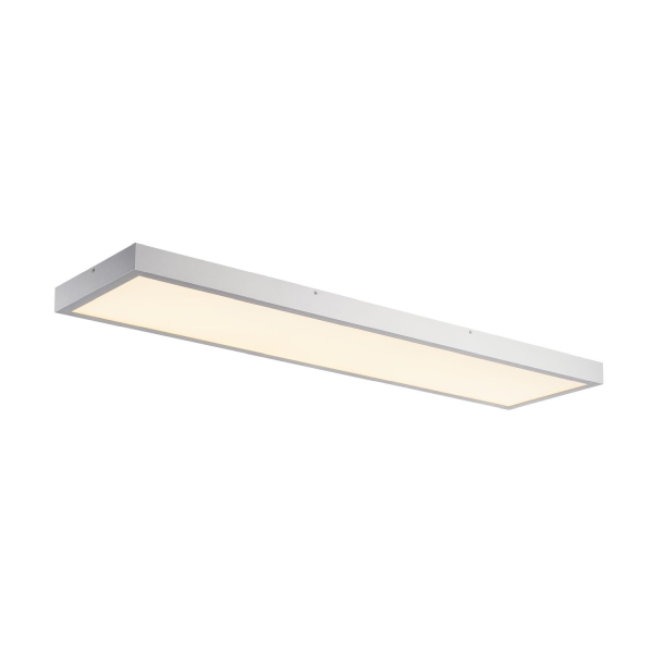 SLV 1001508 PANEL, 1200x300 mm LED Indoor Deckenaufbauleuchte, 3000 K, silbergrau
