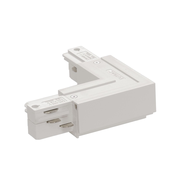 SLV 1001520 EUTRAC® L-Verbinder, mit Einspeisemöglichkeit, Erde aussen, verkehrsweiss