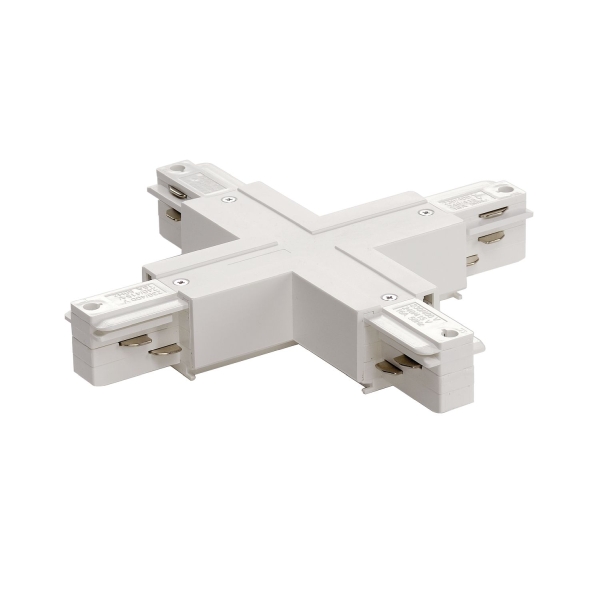 SLV 1001522 EUTRAC® X-Verbinder, mit Einspeisemöglichkeit, verkehrsweiss
