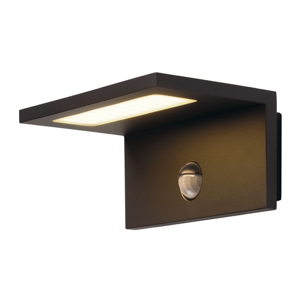 SLV 1001969 ANGOLUX SENSOR WL, LED Outdoor Wandaufbauleuchte, IP44, anthrazit, 3000 K