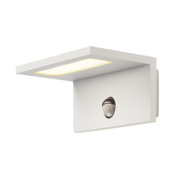 SLV 1001970 ANGOLUX SENSOR WL, LED Outdoor Wandaufbauleuchte, IP44, weiß, 3000 K