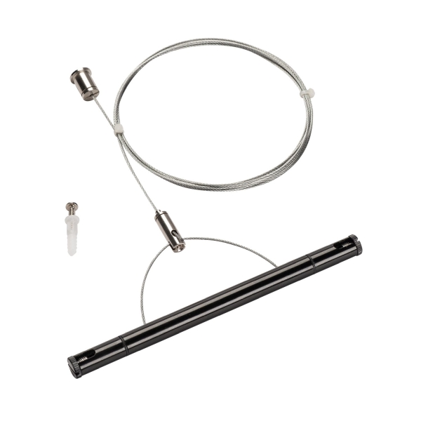 SLV 1002697 TENSEO Drahtseil-Abhängeset 2 m, schwarz