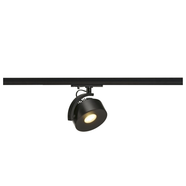 SLV 1002854 KALU TRACK, Indoor LED 1 Phasen System Leuchte, schwarz, 3000 K inklusive 1 Phasen-Adapter
